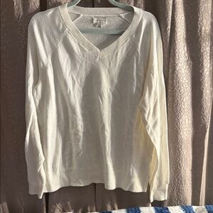 Lucky Brand Cream V-Neck Sweater